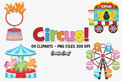 Circus Clip Art, circus animals cliparts, carnival graphics Product Image 1