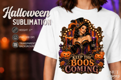 Lady Halloween Pinup Circus girl with poison pumpkins Product Image 3