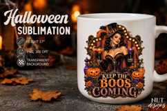 Lady Halloween Pinup Circus girl with poison pumpkins Product Image 2