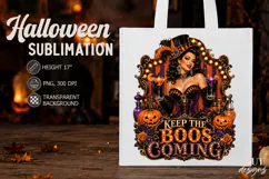 Lady Halloween Pinup Circus girl with poison pumpkins Product Image 1