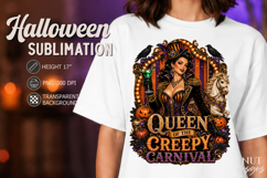 Queen of the Creepy Carnival Glamour Halloween clipart Product Image 1