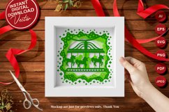 Papercut 3D Layered carousel horses Paper Cut, Laser Cut Product Image 4