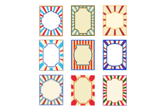 Collection of nine circus vintage poster frames Product Image 1