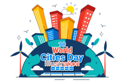 10 World Cities Day Illustration Product Image 1