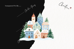 Cute Christmas Town Clipart | Christmas PNG Product Image 2