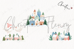 Cute Christmas Town Clipart | Christmas PNG Product Image 3