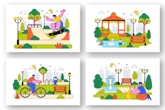 10 City Park Vector Illustration Product Image 3