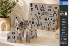 City Life Puzzle Laser Cut Bundle | 3D Puzzle | Wooden Town Product Image 3