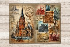 City Stamps Junk Journal Page, Vintage Collage Sheet, GlamArtZhanna, Travel Stamps, Postage Stamps Ephemera, Junk Journal Embellishments, Scrapbooking Ephemera, London Junk Journal, Printable Stamps, Paris Junk Journal Paper