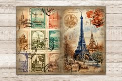 City Stamps Junk Journal Page, Vintage Collage Sheet, GlamArtZhanna, Travel Stamps, Postage Stamps Ephemera, Junk Journal Embellishments, Scrapbooking Ephemera, London Junk Journal, Printable Stamps, Paris Junk Journal Paper