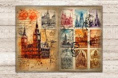 City Stamps Junk Journal Page, Vintage Collage Sheet, GlamArtZhanna, Travel Stamps, Postage Stamps Ephemera, Junk Journal Embellishments, Scrapbooking Ephemera, London Junk Journal, Printable Stamps, Paris Junk Journal Paper
