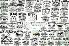 Cityscape Illustration SVG Sublimation Product Image 1