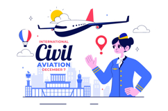 10 International Civil Aviation Day Illustration Product Image 4
