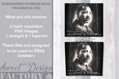 Martin Luther King Tumbler, Black History Month sublimation Product Image 2