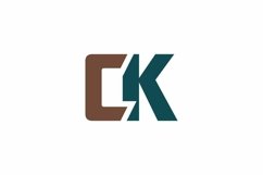 CK logo design vector template Product Image 1