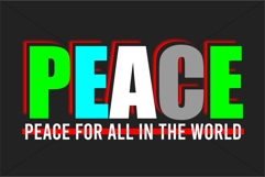 World Peace Motivation SVG &amp; T-Shirt Design Product Image 3