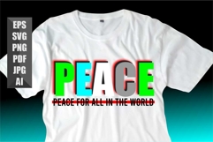 World Peace Motivation SVG &amp; T-Shirt Design Product Image 2