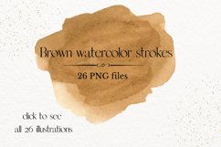 Brown Watercolor splash clipart, Brown watercolor brush Product Image 7