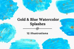 Light Blue and Gold Strokes Product Image 1