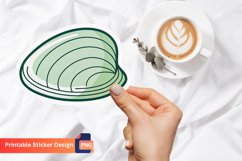 Clam Shell Sticker, Coastal Decor Sticker, Ocean Theme Art Product Image 1