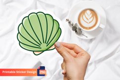Clam Shell Sticker, Coastal Decor Sticker, Ocean Theme Art Product Image 1