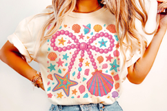 Summer Clam Coquette PNG, Preppy Summer PNG, Summer Vibes Product Image 2