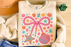 Summer Clam Coquette PNG, Preppy Summer PNG, Summer Vibes Product Image 4