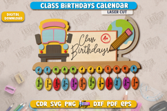 Class Birthdays Calendar Laser Cut Bundle,Perpetual Calendar Product Image 5