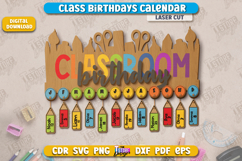Class Birthdays Calendar Laser Cut Bundle,Perpetual Calendar Product Image 3