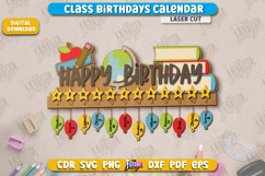 Class Birthdays Calendar Laser Cut Bundle,Perpetual Calendar Product Image 7