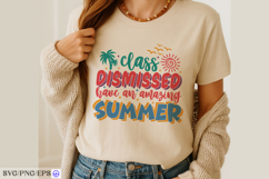 Class Dismissed SVG Teacher Summer SVG T-shirt Design Product Image 3