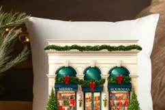 Book Store Christmas Scene PNG, Merry Bookmas Sublimation Product Image 3