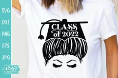 Class of 2022 Graduation SVG Cut File | Girl Grad Cap Design Product Image 3