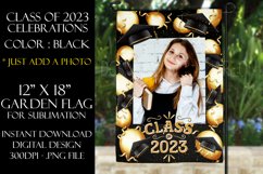 Class of 2023 Graduation Garden Flag Sublimation - Black Product Image 1
