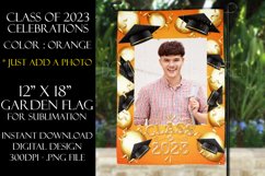 Class of 2023 Graduation Garden Flag Sublimation - Orange Product Image 1