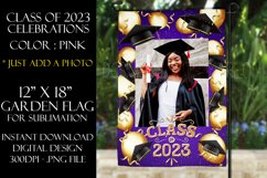 Class of 2023 Graduation Garden Flag Sublimation - Purple Product Image 1
