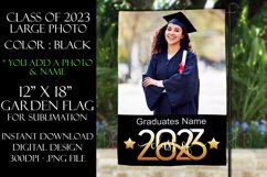 2023 Graduation Photograph Garden Flag Sublimation - Black Product Image 1