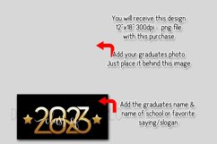 2023 Graduation Photograph Garden Flag Sublimation - Black Product Image 2