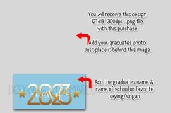 2023 Graduation Photograph Garden Flag Sublimation - Blue Product Image 2