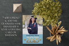 2023 Graduation Photograph Garden Flag Sublimation - Blue Product Image 4