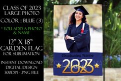 2023 Graduation Photograph Garden Flag Sublimation - Blue Product Image 1