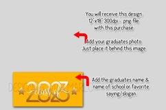 2023 Graduation Photograph Garden Flag Sublimation - Gold Product Image 2