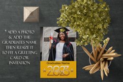 2023 Graduation Photograph Garden Flag Sublimation - Gold Product Image 4