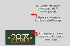 2023 Graduation Photograph Garden Flag Sublimation - Green Product Image 2