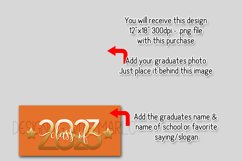 2023 Graduation Photograph Garden Flag Sublimation - Orange Product Image 2