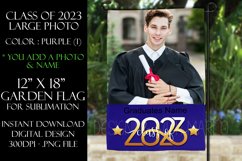 2023 Graduation Photograph Garden Flag Sublimation - Purple Product Image 1