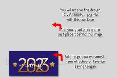 2023 Graduation Photograph Garden Flag Sublimation - Purple Product Image 2