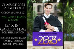 2023 Graduation Photograph Garden Flag Sublimation - Purple Product Image 1