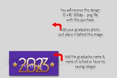 2023 Graduation Photograph Garden Flag Sublimation - Purple Product Image 2