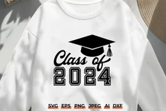 Class of 2024 SVG - Graduation Design SVG, Senior SVG DXF Product Image 1